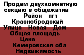 Продам двухкомнатную секцию в общежитии , › Район ­ пгт Краснобродский  › Улица ­ Новая › Дом ­ 55 › Общая площадь ­ 23 › Цена ­ 450 000 - Кемеровская обл. Недвижимость » Квартиры продажа   . Кемеровская обл.